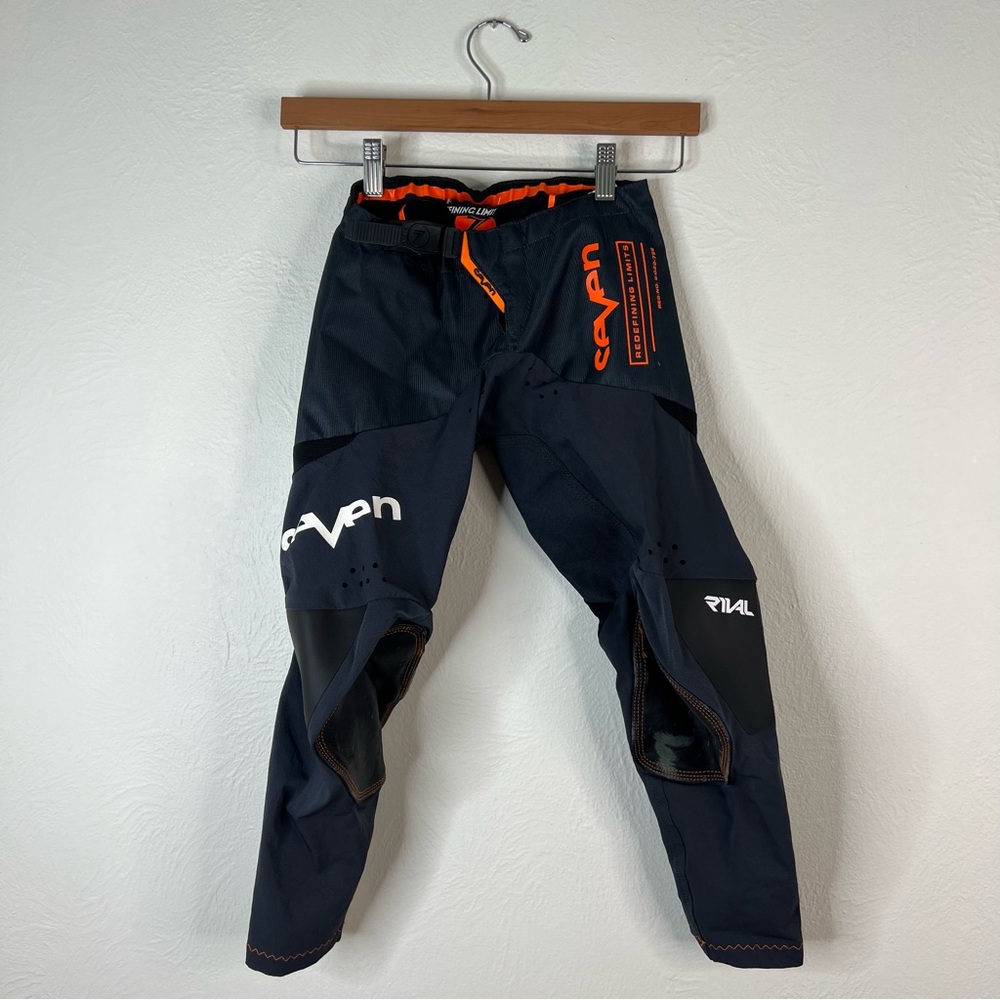 Seven Youth Rival Dirt Bike Motocross Pants Black Performance Wear Size 24